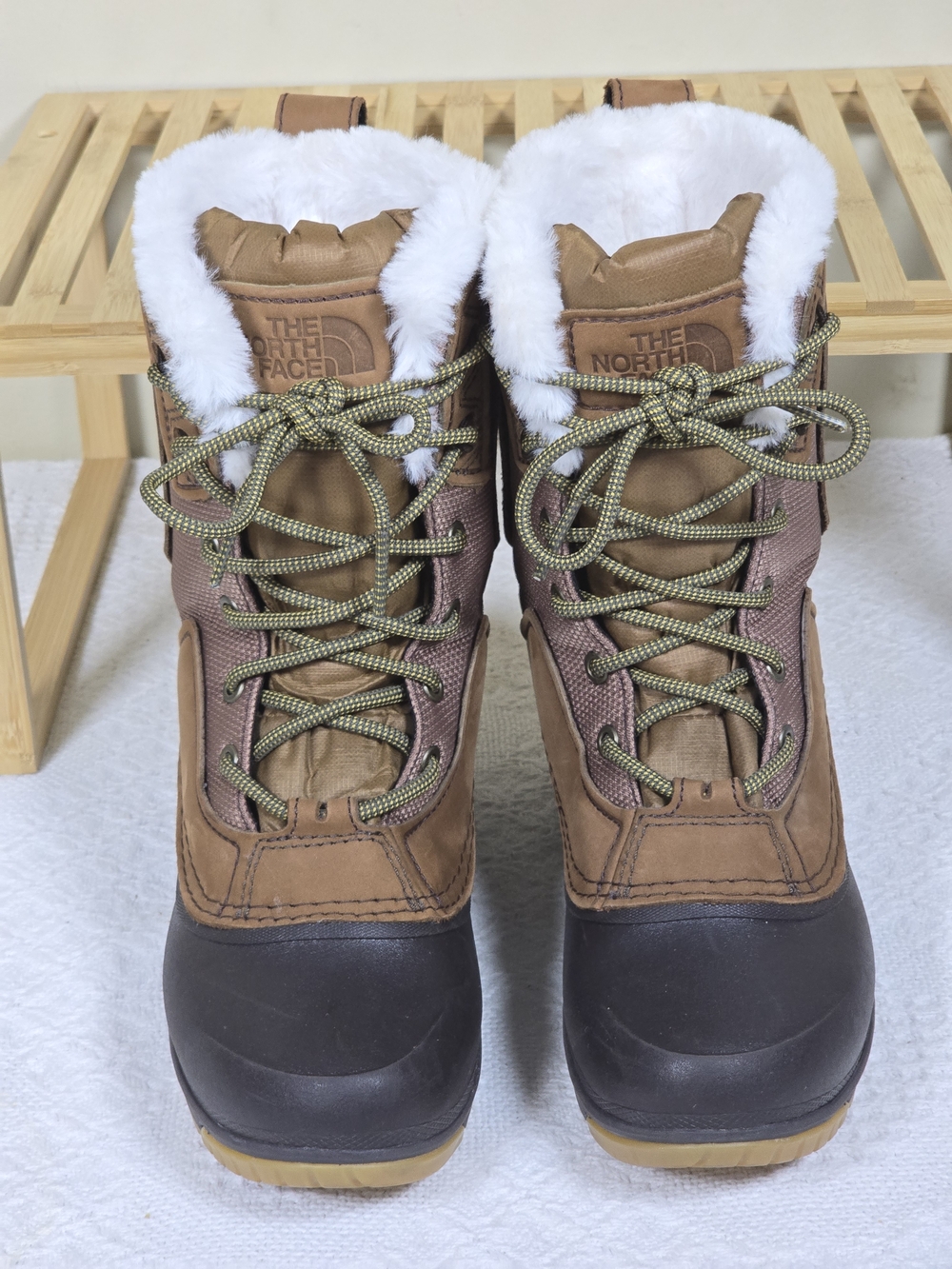 The North Face Women’s Waterproof Faux Fur Winter Snow Boots Brown  US 5.5 - Picture 4 of 10